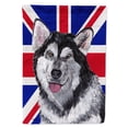 thumbnail image 1 of Alaskan Malamute with English Union Jack British Flag Flag Canvas House Size, 1 of 2