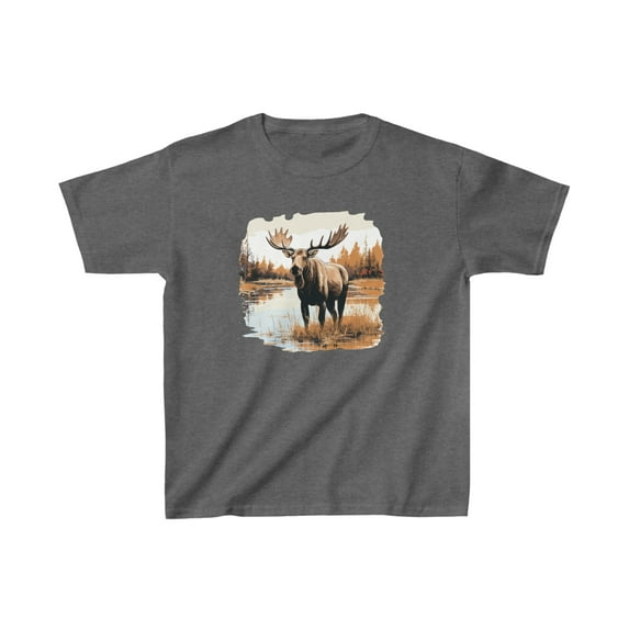 Alaskan Moose in Water - Kids Heavy Cotton™ Tee