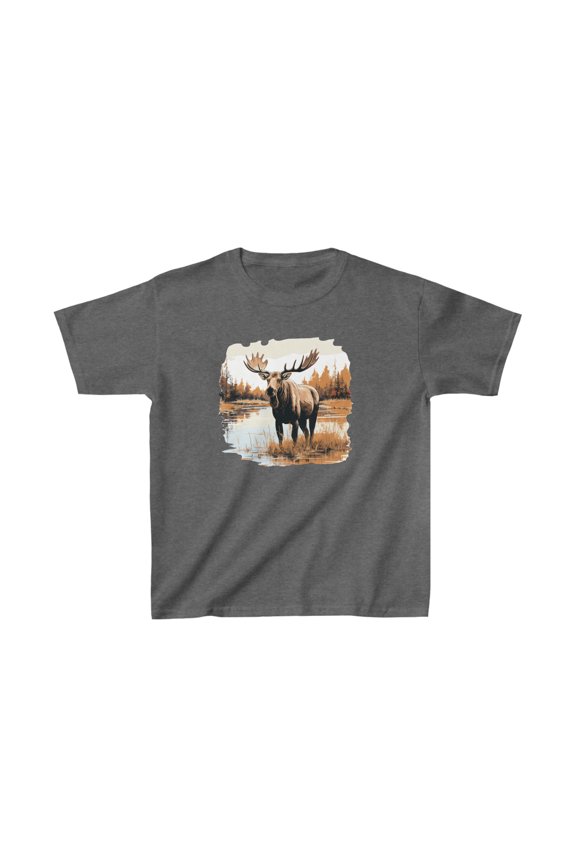 Alaskan Moose in Water - Kids Heavy Cotton™ Tee