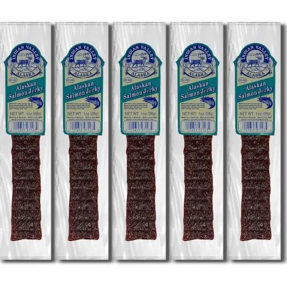 Alaskan Salmon Jerky (5 Pack) Exotic Wild Game Snack Stick Seafood