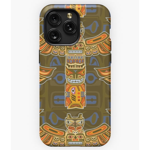Alaskan Totem Poles Indigenous Art Carving A13363&nbsp;Phone Case for iPhone 11 to 17 Pro Max
