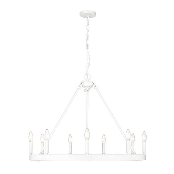 Golden Lighting Alastair 9-light Chandelier in Matte White