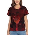 thumbnail image 1 of Alastor Hazbin Hotel Comedy Women's T Shirts V-Neck Tee Shirt Casual Short Sleeve T-Shirt Soft 3D Printed Summer Tee Tops Shirt Large, 1 of 8