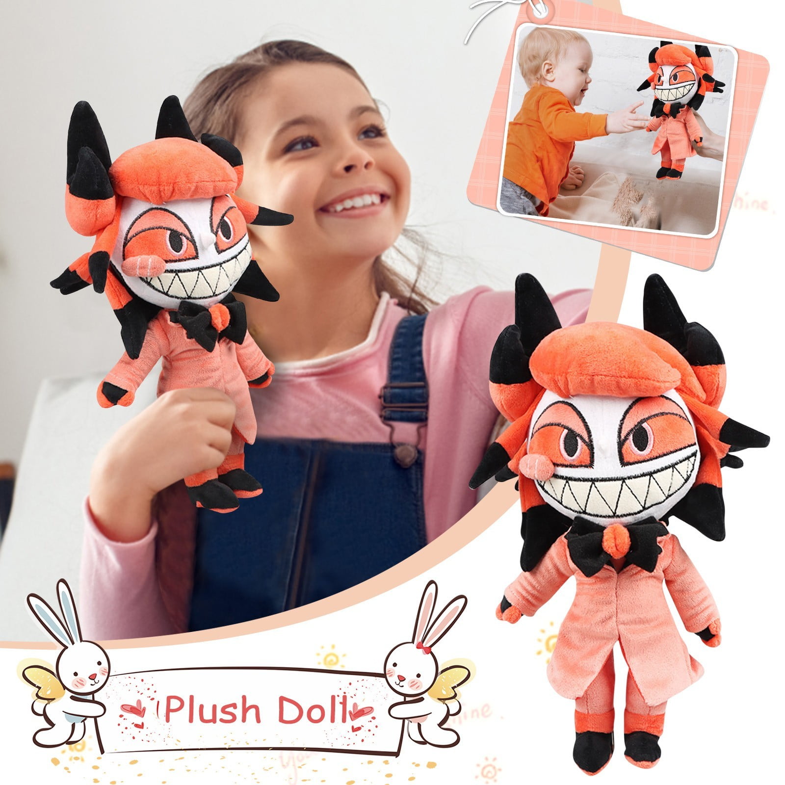 Alastor Plush Hazbiin Pig Plush Doll Angel Dust Stuffed Animals Nuggs