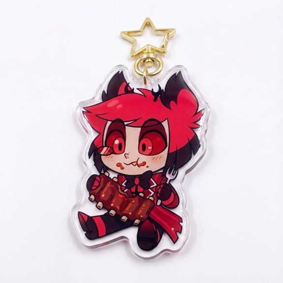 Alastor Radio Demon Keychain Charm, Fandom Cosplay Fan Gift