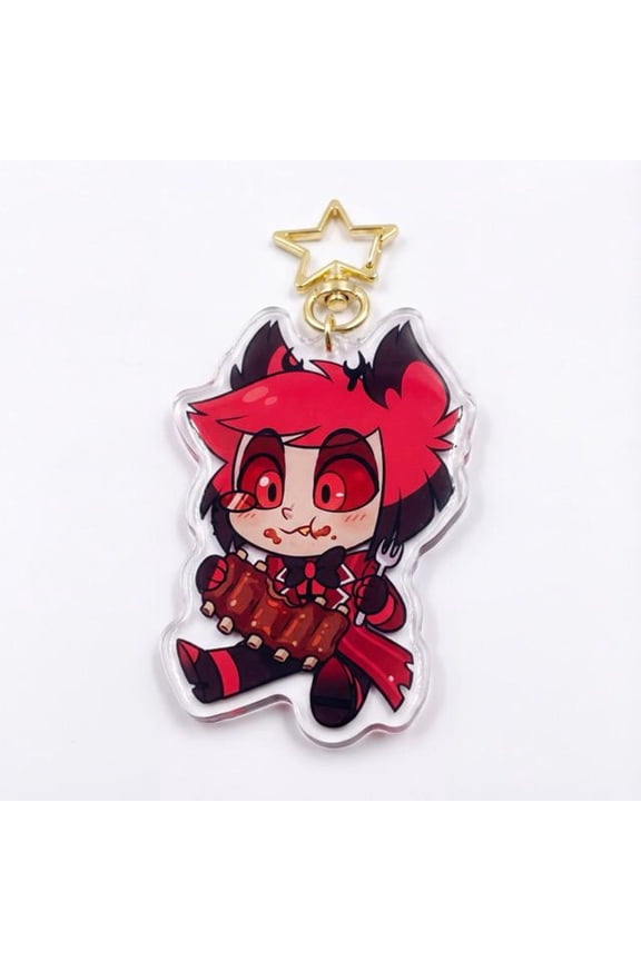 Alastor Radio Demon Keychain Charm, Fandom Cosplay Fan Gift
