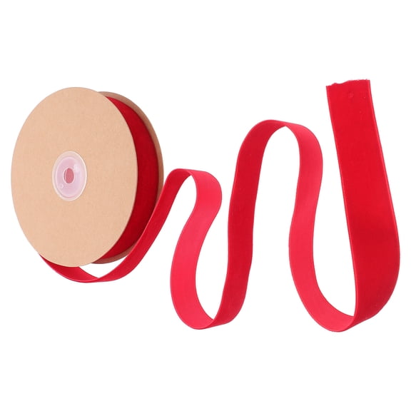 Alasum 1 Roll of Felt Ribbon Roll in Red Flocking Plush for Home Shop Projects and