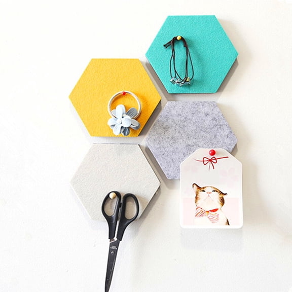 Alasum 10 Pcs Peel and Stick Wall Decals Hexagon Felt Wall Tile for Craft Enthusiasts