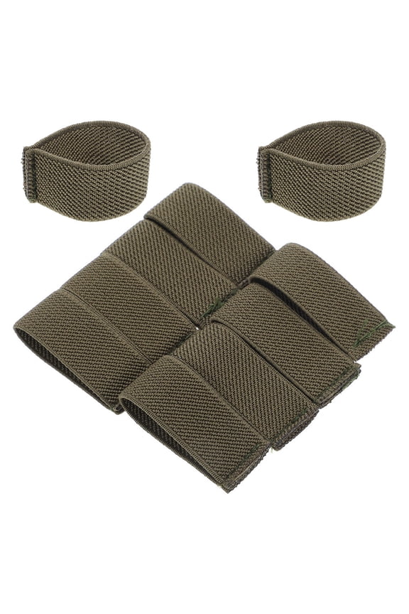 10 Pcs Strap Keepers Elastic Belt Keeper Nylon Olive Green for Formal Events