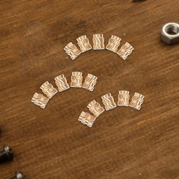 Alasum 100Pcs Golden Copper Heat Set Insert Nuts for Plastic and 3D Printed Parts with Slip Resistance