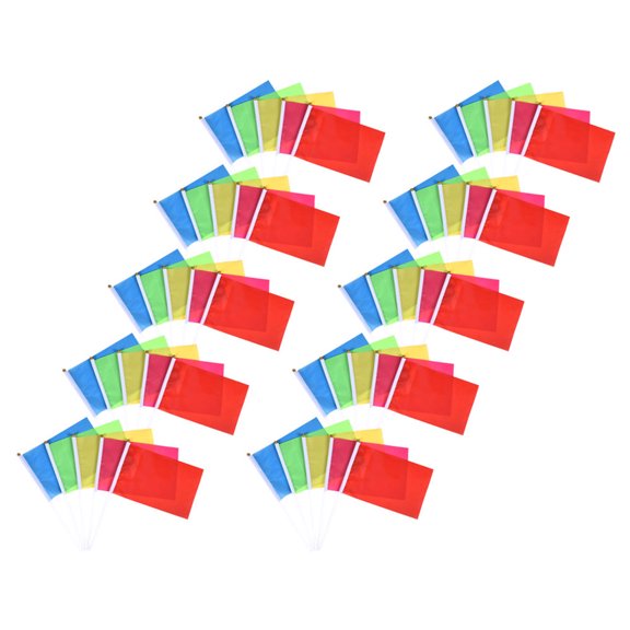 Alasum 100Pcs Handheld Flags with Stick Lightweight Small Flags for Concerts Parades and Grand Openings