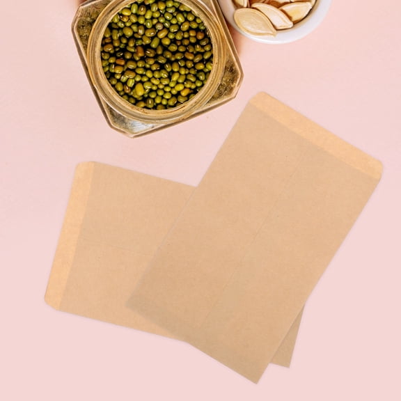 Alasum 100Pcs Khaki Seed Envelopes Paper Packets Practical Solution for Storing and Protecting Seeds
