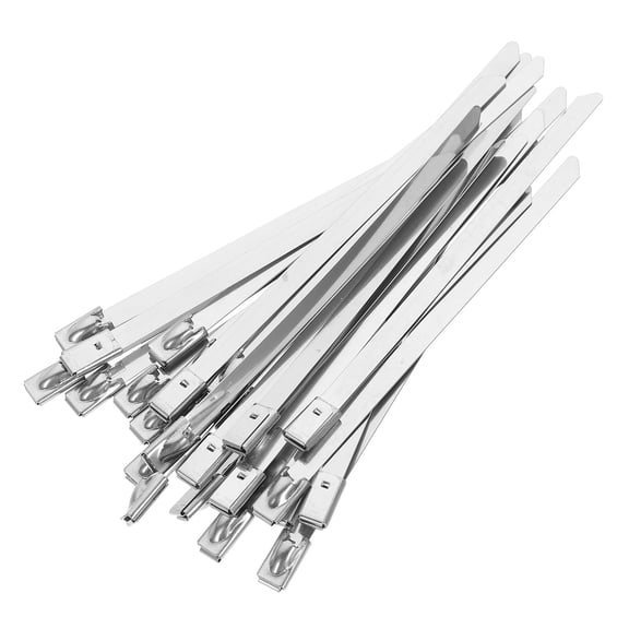 Alasum 100Pcs Metal Cable Tie Stainless Steel Uv Resistant Strong Binding for Construction