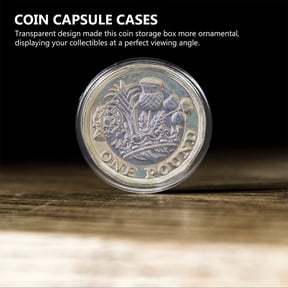 Alasum 100Pcs Portable Transparent Coin Protectors Durable Plastic Cases for Collection Display