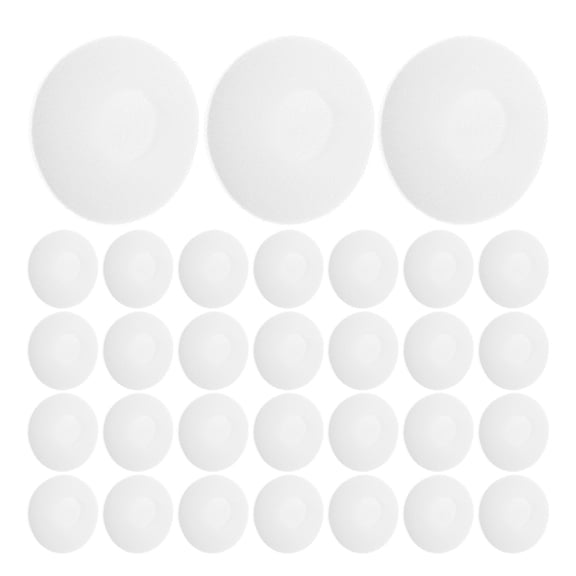 Alasum 100Pcs Soft White Replacement Earbud Cushions Round Sponge Pads for Earbuds