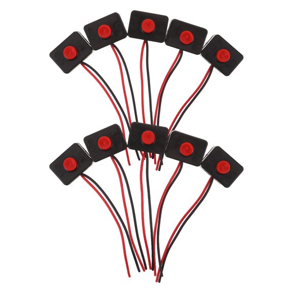 Alasum 10Pcs Automotive Push Button Switch Prewired for Fast Installation Small Momentary Switch for Cars Rvs