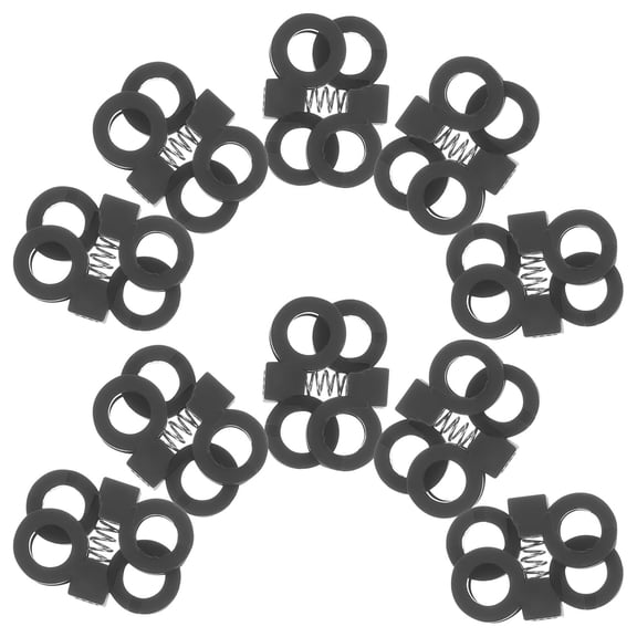 Alasum 10-Pack Black Cord Locks for Secure, Neat, and Adjustable Shoe Laces Accessories