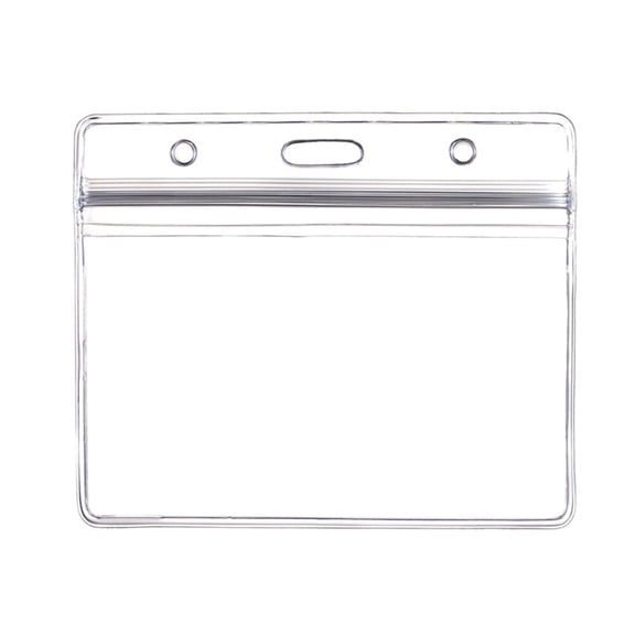 Alasum Clear Badge Holders with Smooth Edges, Protective Badge Covers,