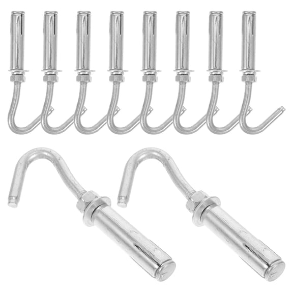 Alasum 10Pcs Durable Metal Concrete Hooks Plated Silver for Hanging Fans Clothes Decorations