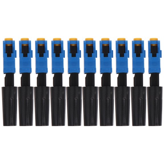 Alasum 10Pcs Fiber Connector Adapter Blue Elastic Mount Quick Termination Connector for Network