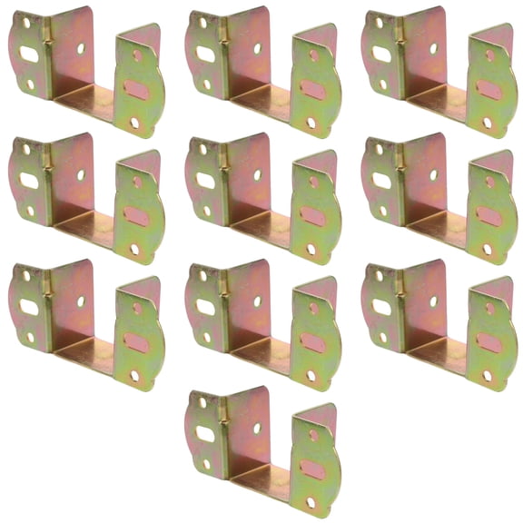 WEUVEB 10Pcs Fence Brackets for Wood Galvanized Iron Heavy Duty Rail Support Repair Kit