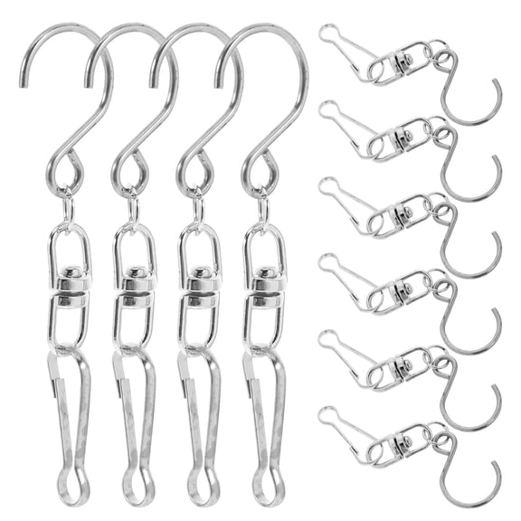 Alasum 10Pcs Outdoor Swivel Hooks for Hanging Wind Chimes and Windsocks with Easy Installation