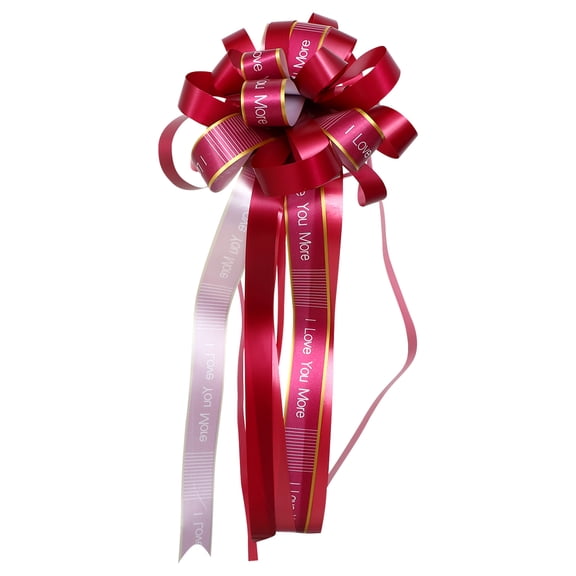 Milisten 10Pcs Durable Red Pull Bow Flower for Birthday Present Box and Party Decor