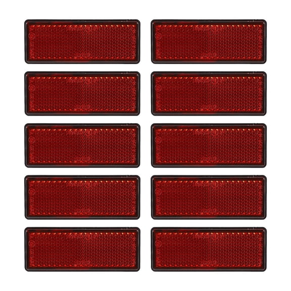 Alasum Red Reflective Self-Adhesive Plastic Boards for Car Safety High Visibility Warning Signs