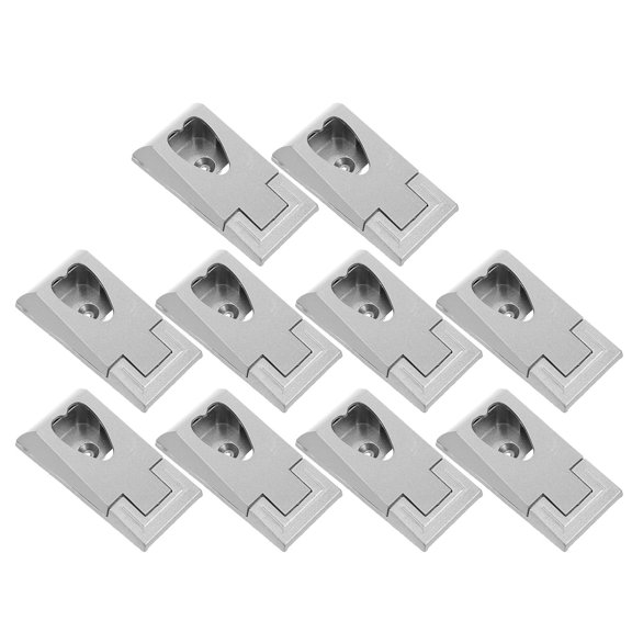 Alasum Closet Clothes Rod Support Brackets, Plated Silver Heart-Shaped Zinc Alloy ABS 10Pcs