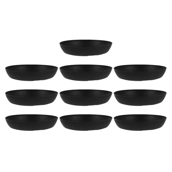 Alasum 10pcs Planter Plate For Succulent Plants Black Plastic Prevent Spills For Balcony Use