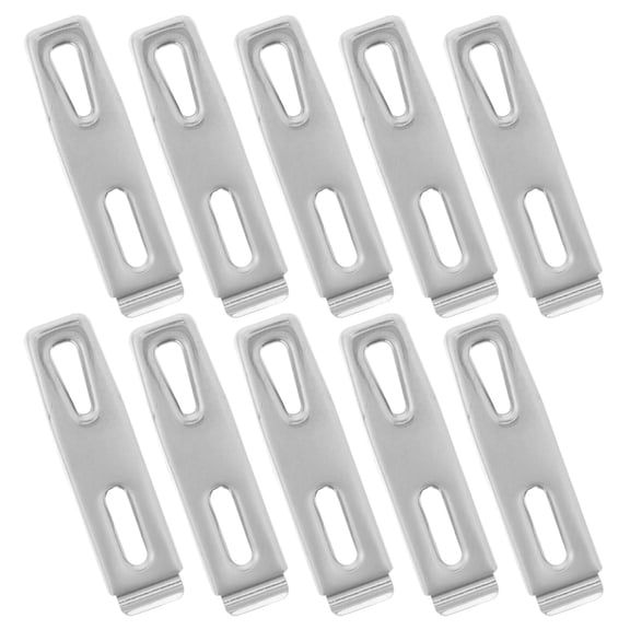 Alasum 10pcs Wall Mount Drying Rack Clips Clothes Drying Clips Stainless Steel Silver for Travel
