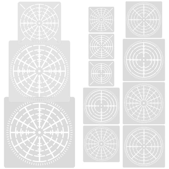Alasum 12 Sheets Tracing Stencils For Pattern Creation White PET Drawing Templates