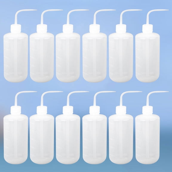 Alasum 12-Pack 500ml Lightweight White Watering Bottles for Garden Plants with Easy Squeeze and Root-Safe Nozzle