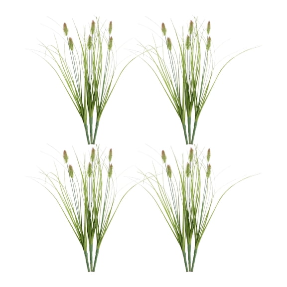 Alasum Lifelike Artificial Green Stems Faux Reed Grass for Home Decor 12Pcs