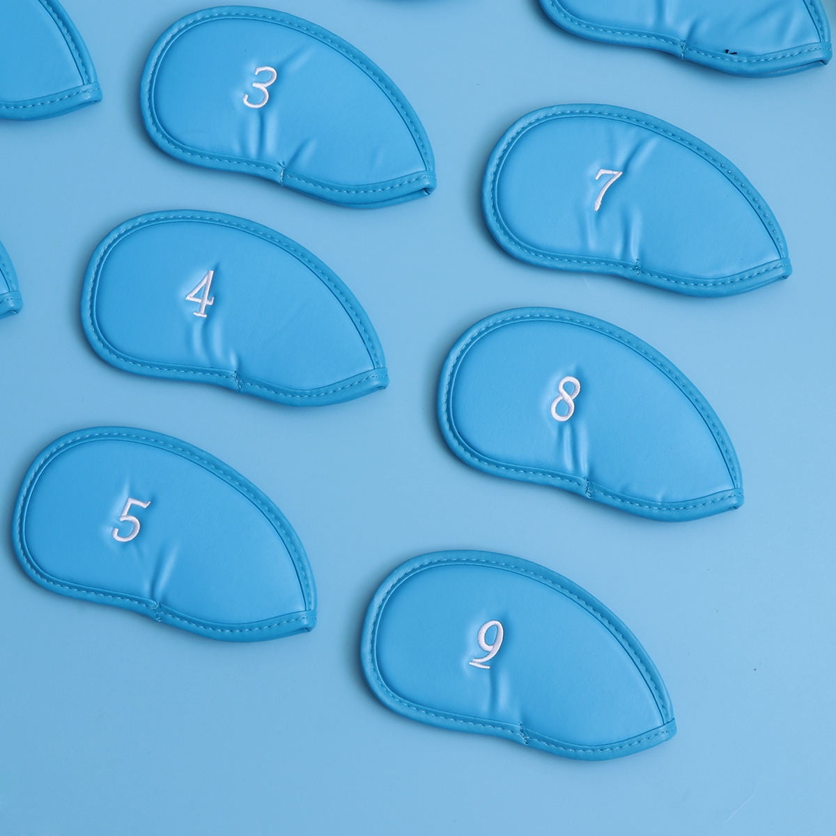 Alasum 12Pcs Blue Pu Leather Golf Iron Covers for Club Head with Number ...
