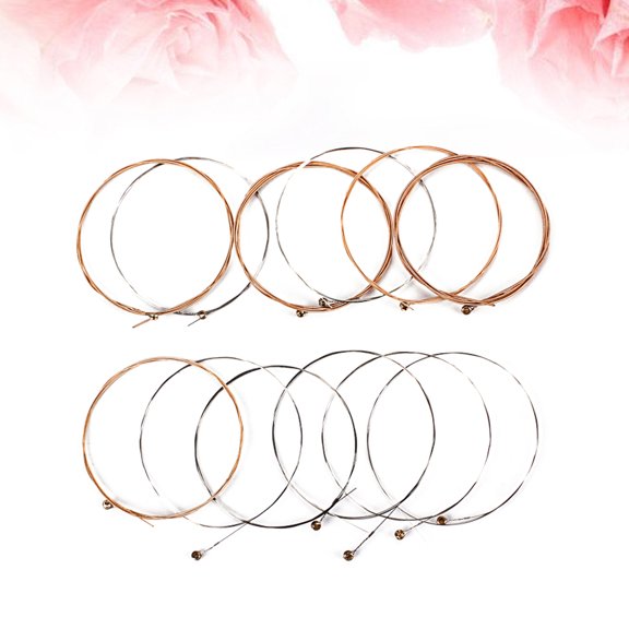 Alasum 12Pcs Guitar Strings Pack Assorted Color for Acoustic Guitars and Guitarists