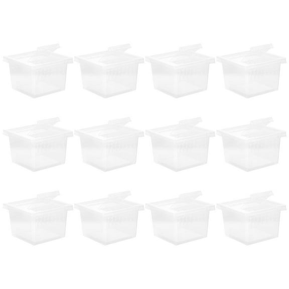 Alasum 12Pcs Premium Transparent Snake Cage Multi Function Keeper for Small Reptiles