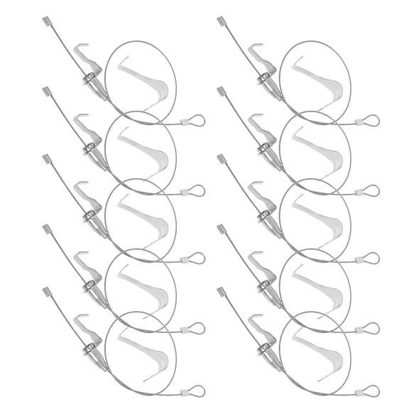 Alasum 12Sets Picture Rail Wire Hook Hanging System with Clear Adjustable Wire for Photo Walls