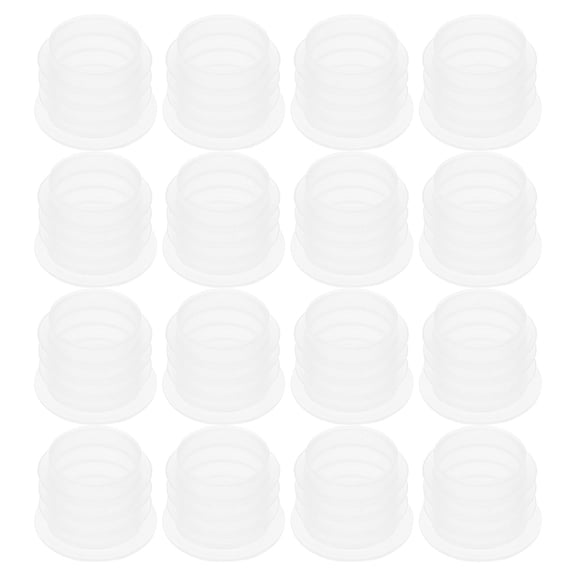 Alasum Leakproof Clear PE Bottle Caps and Closure Plugs for Kitchen, Lab, and Home Use - 150 Pieces