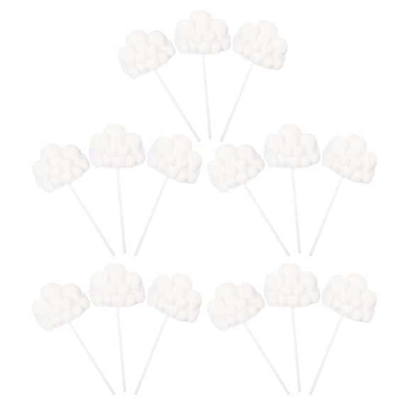 Alasum 15Pcs White Cloud Cake Decorative Toppers for Wedding Birthday Party Cake Decoration