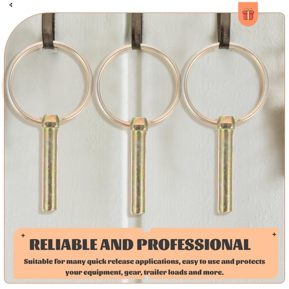 Alasum 16Pcs Heavy Duty Lynch Pin with Rings for Quick Release Farm and Lawn Applications