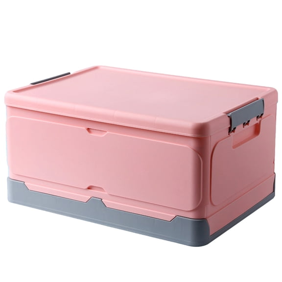 Alasum 1Pack Simple and Modern Organizer Box Pink PP Plastic Storage Box for Dorm Room