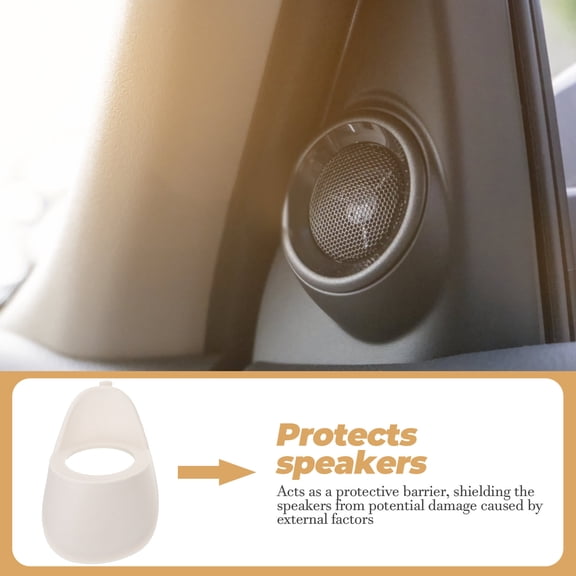 Alasum 1Pair Auto Speaker Bracket White Plastic Car Audio Trim Covers for Vehicle Speaker Support