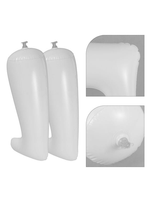 Inflatable Boot Shapers, White Plastic for Shoe Use, Crease Prevention