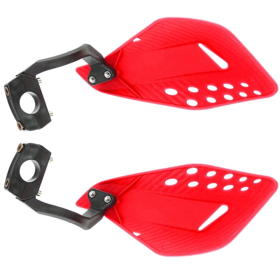 Alasum 1Pair Universal Red Motorcycle Handguards Handlebar Protection with Crash and Wind Shield