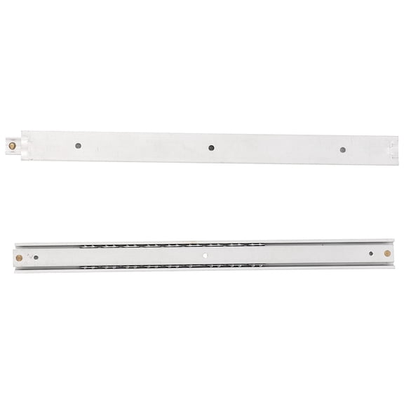Alasum 1Pair Plated Silver Drawer Slide Rails Side Mount Drawer Glides Smooth Silent Bearings