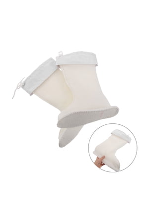 1 Pair Thick Soft White Boot Liners Insulated Warm Thermal Inserts for Snow Boots Outdoor Use