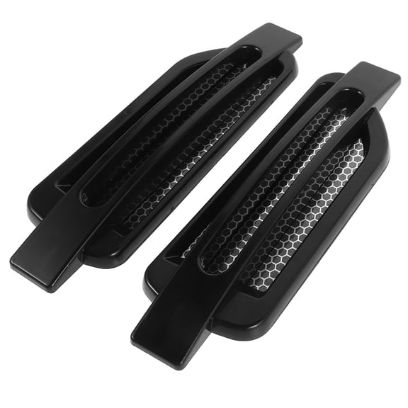 Alasum 1Pair Waterproof Black Car Vent Cover Sticker for Hood and Side Vent