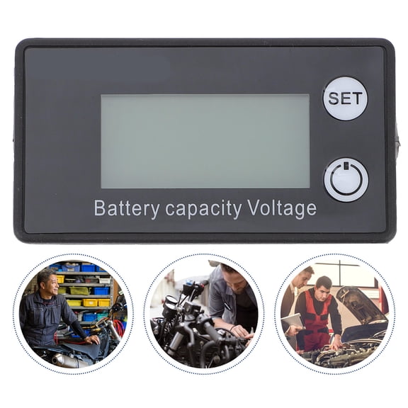 Alasum 1Pc Battery Gauge Monitor Voltmeter Indicator Durable Black Battery Indicator for Car and Machinery