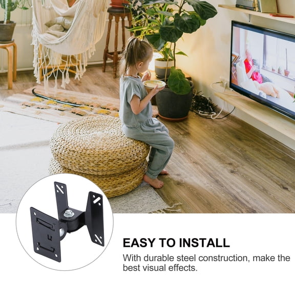 Alasum 1Pc Black LCD TV Hanger with Adjustable Rotatable Feature for 27 Inches Screens